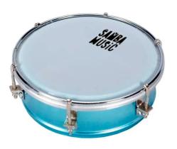 Tamborim Samba Music Aluminio Azul Tba-55 Az 6 Pol Azul-aço