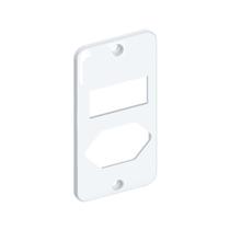 Tampa 1 Tecla + Tomada Hexagonal Condulete Branco 1/2 e 3/4 Tampa 1 Tecla + Tomada Hexagonal Condulete Branco 1/2 e 3/4