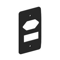 Tampa 1 Tecla + Tomada Hexagonal Condulete Preto 1/2'' 3/4'' Tampa 1 Tecla + Tomada Hexagonal Condulete Preto 1/2'' 3/4''