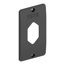 Tampa 1 Tomada Hexagonal Vertical 3/4" Preta - Inpol