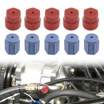 Tampa A/C R134a Tampas de porta de carregamento de 13 mm e 16 mm, 10 unidades vermelhas e azuis