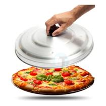 Tampa abafador de forma de pizza 35cm em aluminio - ASSUMPCAO