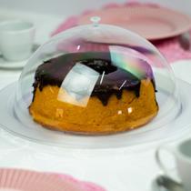 Tampa Acrílico Média Transparente Para Bolos e Tortas 23cm