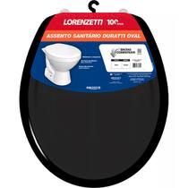 Tampa Assento Sanitário Lorenzetti Duratti Universal Oval Preto