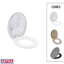 Tampa Assento Vaso Sanitário Oval Universal Marmorizados Astra