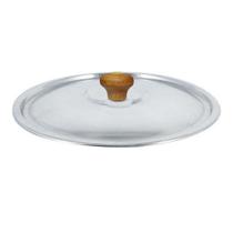 Tampa Avulsa Alumínio Leve Polido 24cm Com Pomel De Madeira