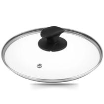 Tampa Avulsa De Vidro Temperado 20 Cm Para Panelas, Cuscuzeiras, Frigideiras E Apoio De Colher