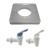 Tampa Bebedouro IBBL (antiga) Cinza + Torneiras Branca / Branca e azul