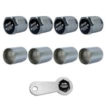 Tampa Bico Pito de Pneu Válvula Cromada Jeep