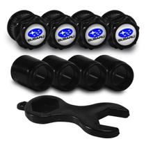Tampa Bico Valvula Antifurto Pneu Capa Preto Subaru Tampa Bico Valvula Antifurto Pneu Capa Preto Subaru