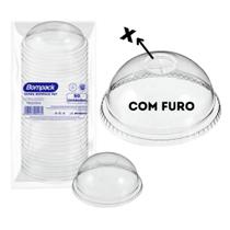 Tampa Bolha Pet Cristal COM Furo "X" Bompack - pct 50 Unidades