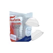 Tampa Bolha Transparente P/ Copo 400ml 500ml C/90 Un. (PraFesta) Tampa Descartável P/ Bebidas, Sucos