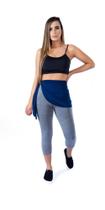 Tampa bumbum azul marinho fitness sainha academia