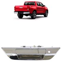Tampa Caçamba Hilux 2016 2017 2018 2019 2020 Cromado Furo Câmera Ré