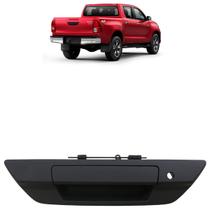Tampa Caçamba Hilux 2016 2017 2018 2019 2020 Preto Acabamento Liso Sem Furo Câmera Ré