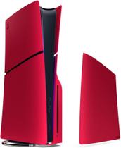 Tampa Carcaça Capa PS5 Slim Volcanic Red Vermelha Sony PlayStation 5 Slim