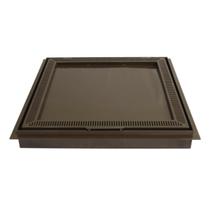 Tampa casa de maquina 60x60 artc reb c/ grelha marrom fosco