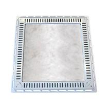 Tampa Casa de Máquina para Piscina B2 Rebaixada com Grelha 80x80cm Branco