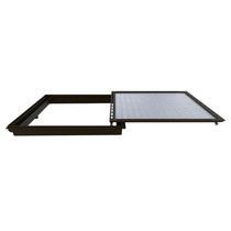 Tampa Casa Máquina Piscina Com Rebaixo Gaveta Marrom 95x95cm