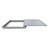 Tampa Casa Máquina Piscina e Rebaixo Gaveta Cinza 120x120cm
