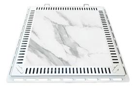 Tampa Casa Máquinas 80x80 Simples Rebaixada com Grelha Aparente GDA Cor Branco