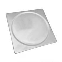 Tampa cega 15x15 inox para fechamento de caixa sifonada 15cm
