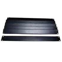 Tampa cega 1u preto para rack 19" frente falsa 1u kit c/ 10 peças