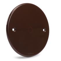 Tampa Cega para Teto Placa Redonda 4" Marrom Sleek Margirius Tampa Cega para Teto Placa Redonda 4" Marrom Sleek Margirius