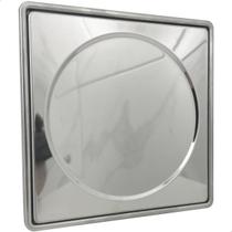 Tampa Cega Ralo 15x15 E Caixilho Porta Grelha Quadrado 15cm Aço Inox Kit Banheiro Tampa Veda Caixa Sifonada Suporte Porta Ralo Antiodor Sacada