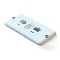 Tampa Condulete 2 Módulos RJ PVC 1/2 e 3/4" Branco MASSTER Tampa Condulete 2 Módulos RJ PVC 1/2 e 3/4" Branco MASSTER