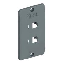 Tampa Condulete PVC Cinza 2 RJ45 3/4 Polegadas INPOL