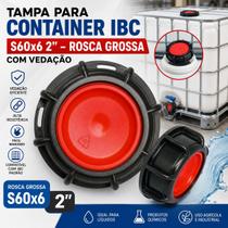 Tampa Container IBC S60x6 2”60mm Rosca Grossa Vedação Tampa Container IBC S60x6 2”60mm Rosca Grossa Vedação
