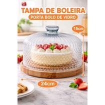 Tampa Cúpula De Vidro 24cm Para Boleira Porta Bolo Bico de Jaca Tampa Cúpula De Vidro 24cm Para Boleira Porta Bolo Bico de Jaca