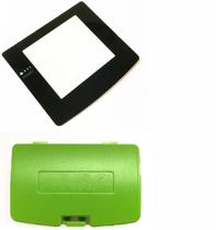 Tampa da Bateria e Lente de Vidro para Tela SZLG Game Boy Color (GBC) Verde