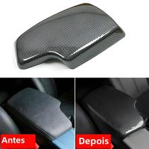 Tampa Da Caixa De Armazenamento Do Apoio De Braço Do Console Central Em Estilo Fibra De Carbono Para