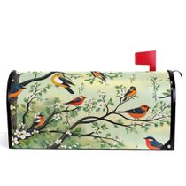 Tampa da caixa de correio Wamika Spring Flowers Cherry Blossoms Birds