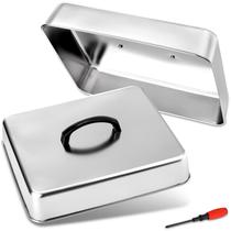 Tampa de alinhavo para grelhar ZEAYEA em aço inoxidável 33x28,7 cm, pacote com 2 Tampa de alinhavo para grelhar ZEAYEA em aço inoxidável 33x28,7 cm, pacote com 2