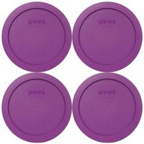 Tampa de armazenamento de alimentos Pyrex 7201-PC 4 xícaras Thistle Purple x4