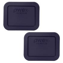 Tampa de armazenamento de alimentos Pyrex 7213-PC 450 ml de plástico azul escuro x2 Tampa de armazenamento de alimentos Pyrex 7213-PC 450 ml de plástico azul escuro x2