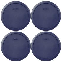 Tampa de armazenamento de alimentos Pyrex 7402-PC 6/7 de xícara azul (pacote com 4) Tampa de armazenamento de alimentos Pyrex 7402-PC 6/7 de xícara azul (pacote com 4)