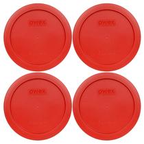 Tampa de armazenamento Pyrex 7201-PC Poppy Red Round 950 ml (pacote com 4) Tampa de armazenamento Pyrex 7201-PC Poppy Red Round 950 ml (pacote com 4)