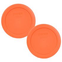 Tampa de armazenamento Pyrex, redonda de 2 xícaras, para taças de vidro, laranja Tampa de armazenamento Pyrex, redonda de 2 xícaras, para taças de vidro, laranja