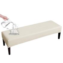 Tampa de banco de jantar FORCHEER 137 cm à prova d'água bege