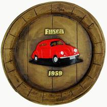 Tampa De Barril Artesanal Grande Alto Relevo Fusca Vermelho Tampa De Barril Artesanal Grande Alto Relevo Fusca Vermelho