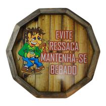 Tampa de Barril Evite Ressaca Area Churrasco e Lazer Mdf Madeira