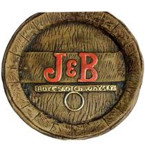 Tampa de Barril Rústica Grande em Alto Relevo Decor - Whisky J&B