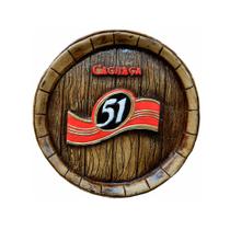 Tampa de Barril Rústica Média em Alto Relevo Decor - Cachaça 51