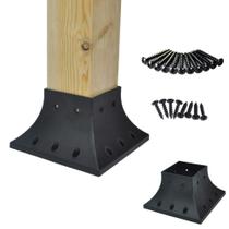 Tampa de base de poste Myard PNP114040 para postes 4x4 (quantidade 2, preta)