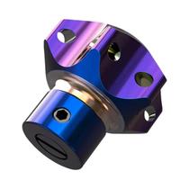 Tampa de Cabeça de Chave de Motocicleta - Universal - CNC Titânio Queimado
