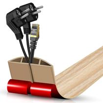 Tampa de cabo DBHXXMB-HH 8x0,9cm Autoadesiva 1m Madeira Amarela